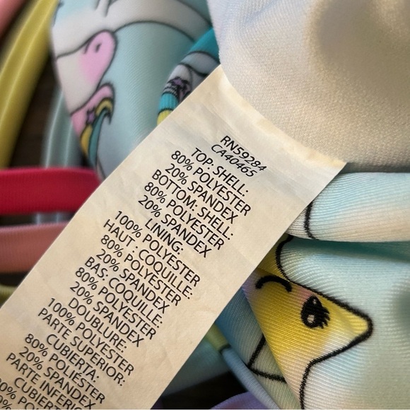 ❤️ Children's Place 10/12 Uni-mermaid Swim Top With Rainbow Back Straps - Picture 8 of 8